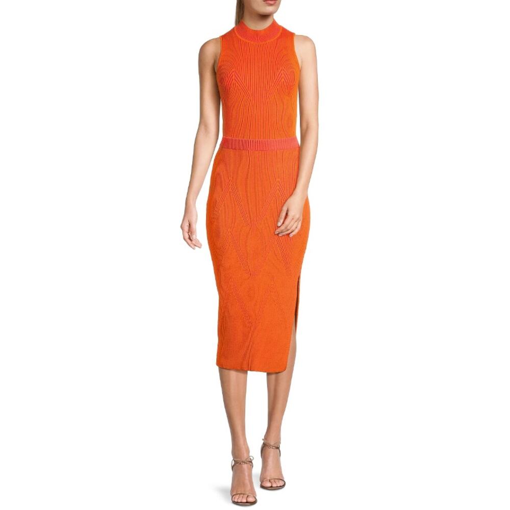 Milly Rib Knit Mock Turtleneck Tank and Skirt